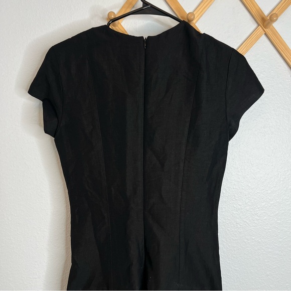 Toteme Linen Blend Jumpsuit Black - Picture 10 of 15